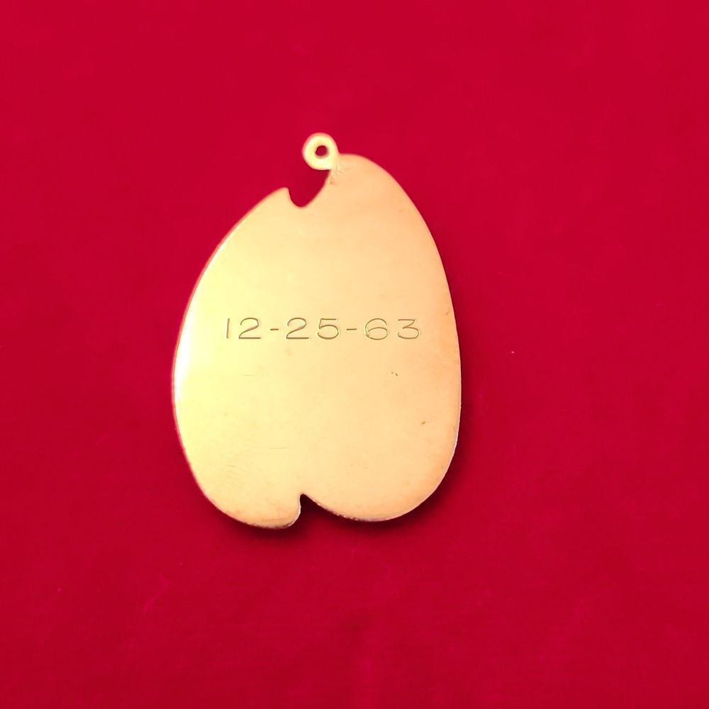Vintage 14K Yellow Gold I Love You Diamond Charm Pendant for Bracelet/Necklace - Picture 2 of 3